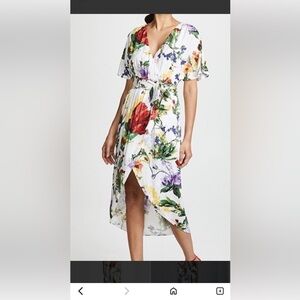 Alice + Olivia Floral Midi Dress - Multicolor